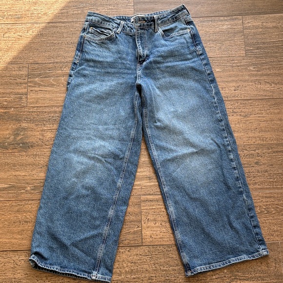 Zara Denim - Zara Wide Leg Cropped Jeans